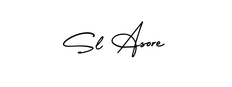 How to make Sl Asore signature? AmerikaSignatureDemo-Regular is a professional autograph style. Create handwritten signature for Sl Asore name. Sl Asore signature style 3 images and pictures png