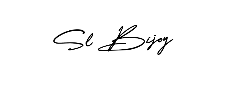 Use a signature maker to create a handwritten signature online. With this signature software, you can design (AmerikaSignatureDemo-Regular) your own signature for name Sl Bijoy. Sl Bijoy signature style 3 images and pictures png
