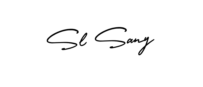 Create a beautiful signature design for name Sl Sany. With this signature (AmerikaSignatureDemo-Regular) fonts, you can make a handwritten signature for free. Sl Sany signature style 3 images and pictures png