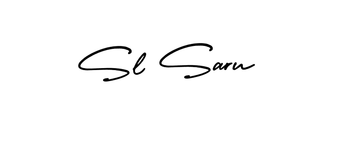 Sl Saru stylish signature style. Best Handwritten Sign (AmerikaSignatureDemo-Regular) for my name. Handwritten Signature Collection Ideas for my name Sl Saru. Sl Saru signature style 3 images and pictures png