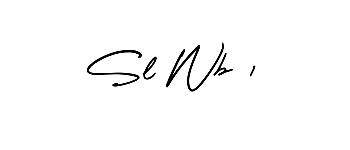 You should practise on your own different ways (AmerikaSignatureDemo-Regular) to write your name (Sl Wb 1) in signature. don't let someone else do it for you. Sl Wb 1 signature style 3 images and pictures png