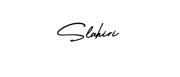 How to make Slahiri signature? AmerikaSignatureDemo-Regular is a professional autograph style. Create handwritten signature for Slahiri name. Slahiri signature style 3 images and pictures png
