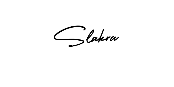 Slakra stylish signature style. Best Handwritten Sign (AmerikaSignatureDemo-Regular) for my name. Handwritten Signature Collection Ideas for my name Slakra. Slakra signature style 3 images and pictures png