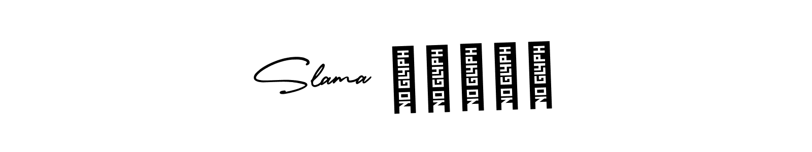 Make a beautiful signature design for name Slama سلامة. With this signature (AmerikaSignatureDemo-Regular) style, you can create a handwritten signature for free. Slama سلامة signature style 3 images and pictures png