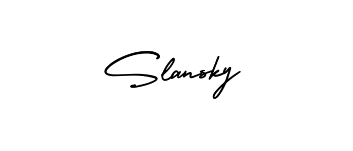 AmerikaSignatureDemo-Regular is a professional signature style that is perfect for those who want to add a touch of class to their signature. It is also a great choice for those who want to make their signature more unique. Get Slansky name to fancy signature for free. Slansky signature style 3 images and pictures png