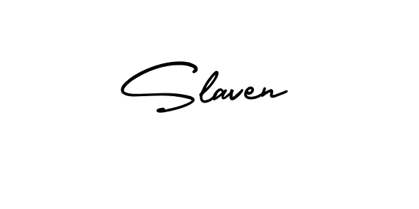 if you are searching for the best signature style for your name Slaven. so please give up your signature search. here we have designed multiple signature styles  using AmerikaSignatureDemo-Regular. Slaven signature style 3 images and pictures png