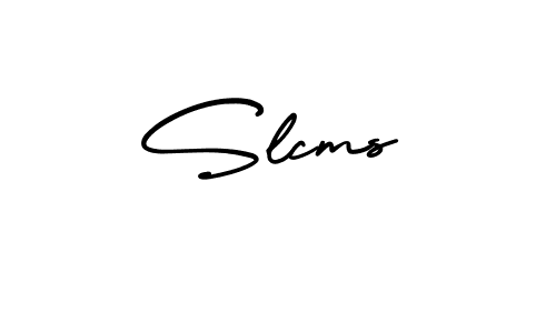 Similarly AmerikaSignatureDemo-Regular is the best handwritten signature design. Signature creator online .You can use it as an online autograph creator for name Slcms. Slcms signature style 3 images and pictures png