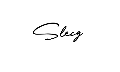 How to make Slecg name signature. Use AmerikaSignatureDemo-Regular style for creating short signs online. This is the latest handwritten sign. Slecg signature style 3 images and pictures png