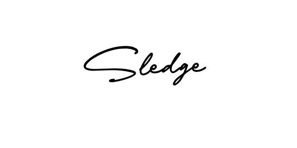 How to make Sledge name signature. Use AmerikaSignatureDemo-Regular style for creating short signs online. This is the latest handwritten sign. Sledge signature style 3 images and pictures png
