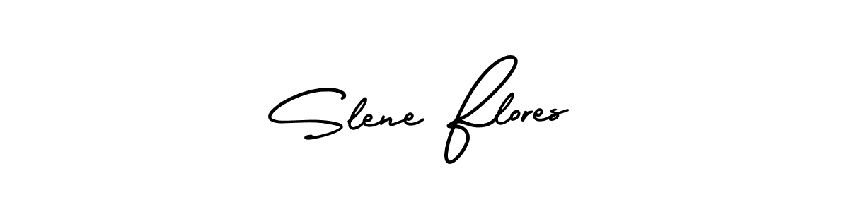 How to make Slene Flores signature? AmerikaSignatureDemo-Regular is a professional autograph style. Create handwritten signature for Slene Flores name. Slene Flores signature style 3 images and pictures png