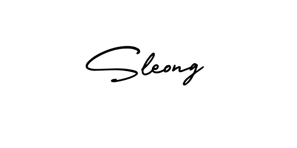 Use a signature maker to create a handwritten signature online. With this signature software, you can design (AmerikaSignatureDemo-Regular) your own signature for name Sleong. Sleong signature style 3 images and pictures png