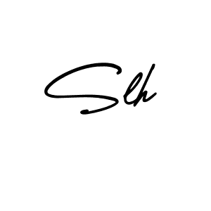 Use a signature maker to create a handwritten signature online. With this signature software, you can design (AmerikaSignatureDemo-Regular) your own signature for name Slh. Slh signature style 3 images and pictures png