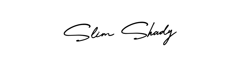 How to make Slim Shady signature? AmerikaSignatureDemo-Regular is a professional autograph style. Create handwritten signature for Slim Shady name. Slim Shady signature style 3 images and pictures png