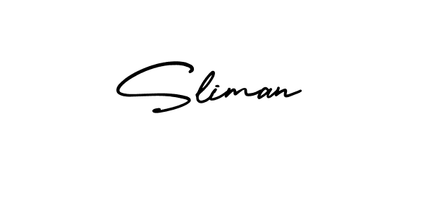 Use a signature maker to create a handwritten signature online. With this signature software, you can design (AmerikaSignatureDemo-Regular) your own signature for name Sliman. Sliman signature style 3 images and pictures png