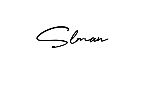 The best way (AmerikaSignatureDemo-Regular) to make a short signature is to pick only two or three words in your name. The name Slman include a total of six letters. For converting this name. Slman signature style 3 images and pictures png