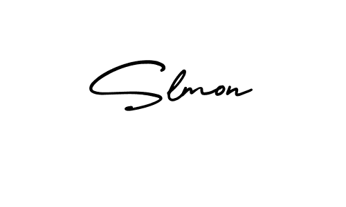 How to make Slmon name signature. Use AmerikaSignatureDemo-Regular style for creating short signs online. This is the latest handwritten sign. Slmon signature style 3 images and pictures png