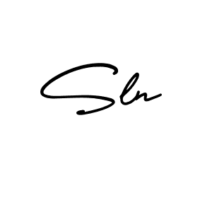 Create a beautiful signature design for name Sln. With this signature (AmerikaSignatureDemo-Regular) fonts, you can make a handwritten signature for free. Sln signature style 3 images and pictures png