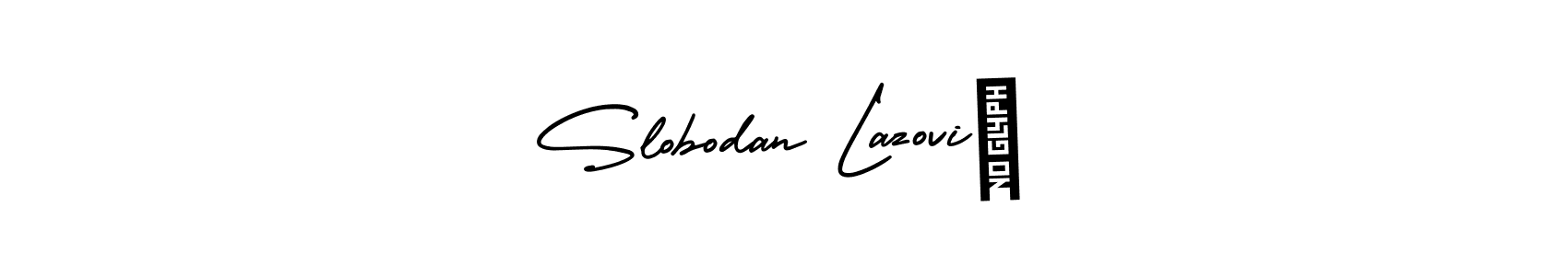 Also You can easily find your signature by using the search form. We will create Slobodan Lazović name handwritten signature images for you free of cost using AmerikaSignatureDemo-Regular sign style. Slobodan Lazović signature style 3 images and pictures png