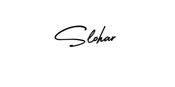 Use a signature maker to create a handwritten signature online. With this signature software, you can design (AmerikaSignatureDemo-Regular) your own signature for name Slohar. Slohar signature style 3 images and pictures png