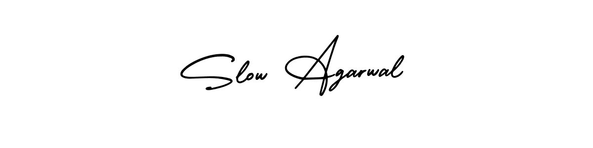 if you are searching for the best signature style for your name Slow Agarwal. so please give up your signature search. here we have designed multiple signature styles  using AmerikaSignatureDemo-Regular. Slow Agarwal signature style 3 images and pictures png