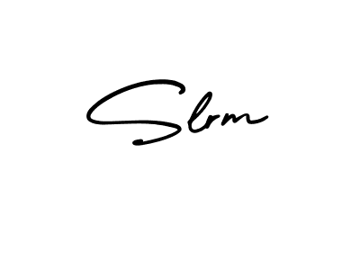 Use a signature maker to create a handwritten signature online. With this signature software, you can design (AmerikaSignatureDemo-Regular) your own signature for name Slrm. Slrm signature style 3 images and pictures png