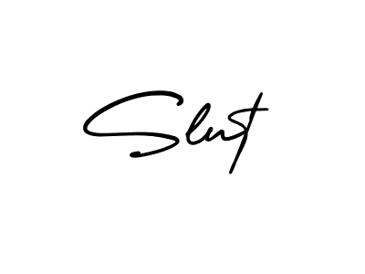 Create a beautiful signature design for name Slut. With this signature (AmerikaSignatureDemo-Regular) fonts, you can make a handwritten signature for free. Slut signature style 3 images and pictures png