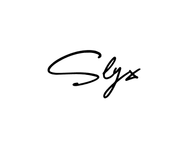 You should practise on your own different ways (AmerikaSignatureDemo-Regular) to write your name (Slyx) in signature. don't let someone else do it for you. Slyx signature style 3 images and pictures png