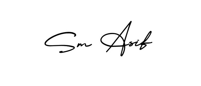 Similarly AmerikaSignatureDemo-Regular is the best handwritten signature design. Signature creator online .You can use it as an online autograph creator for name Sm Asif. Sm Asif signature style 3 images and pictures png