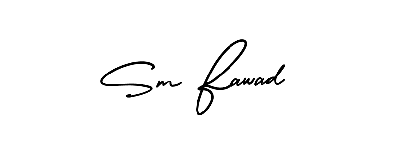 It looks lik you need a new signature style for name Sm Fawad. Design unique handwritten (AmerikaSignatureDemo-Regular) signature with our free signature maker in just a few clicks. Sm Fawad signature style 3 images and pictures png