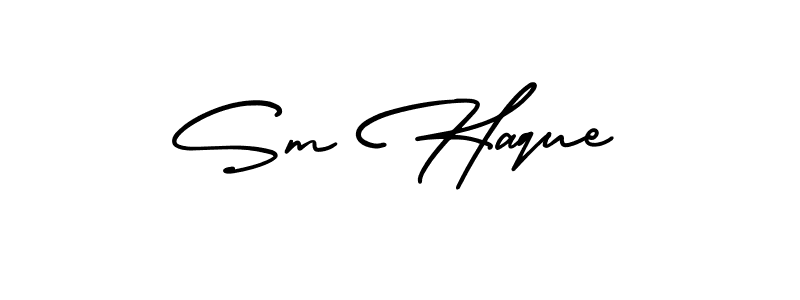 Use a signature maker to create a handwritten signature online. With this signature software, you can design (AmerikaSignatureDemo-Regular) your own signature for name Sm Haque. Sm Haque signature style 3 images and pictures png