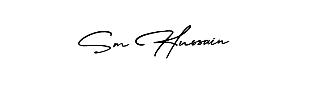 Make a short Sm Hussain signature style. Manage your documents anywhere anytime using AmerikaSignatureDemo-Regular. Create and add eSignatures, submit forms, share and send files easily. Sm Hussain signature style 3 images and pictures png