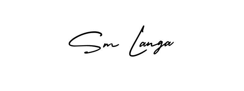 Make a beautiful signature design for name Sm Langa. Use this online signature maker to create a handwritten signature for free. Sm Langa signature style 3 images and pictures png
