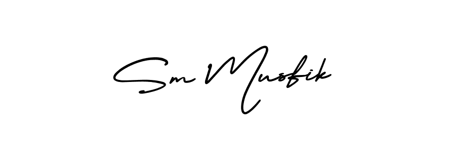 Also You can easily find your signature by using the search form. We will create Sm Musfik name handwritten signature images for you free of cost using AmerikaSignatureDemo-Regular sign style. Sm Musfik signature style 3 images and pictures png