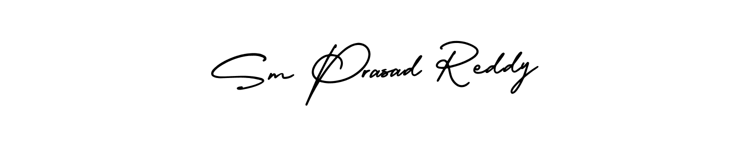 Make a beautiful signature design for name Sm Prasad Reddy. With this signature (AmerikaSignatureDemo-Regular) style, you can create a handwritten signature for free. Sm Prasad Reddy signature style 3 images and pictures png