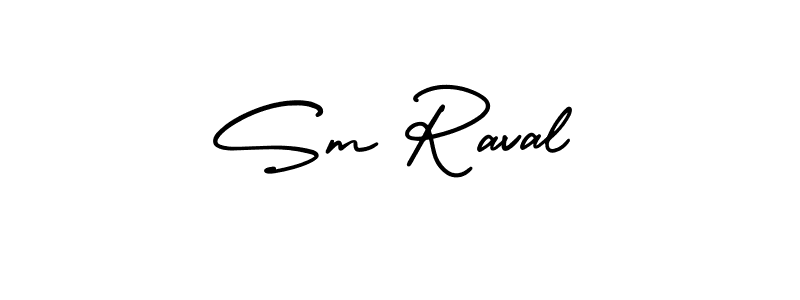 How to Draw Sm Raval signature style? AmerikaSignatureDemo-Regular is a latest design signature styles for name Sm Raval. Sm Raval signature style 3 images and pictures png