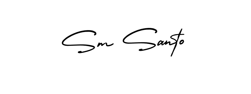 if you are searching for the best signature style for your name Sm Santo. so please give up your signature search. here we have designed multiple signature styles  using AmerikaSignatureDemo-Regular. Sm Santo signature style 3 images and pictures png