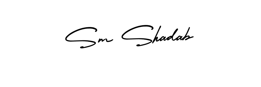 This is the best signature style for the Sm Shadab name. Also you like these signature font (AmerikaSignatureDemo-Regular). Mix name signature. Sm Shadab signature style 3 images and pictures png