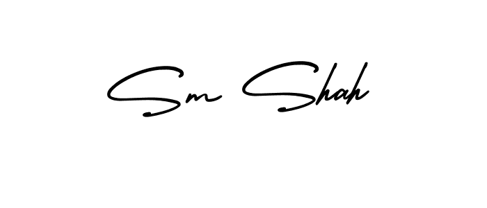 It looks lik you need a new signature style for name Sm Shah. Design unique handwritten (AmerikaSignatureDemo-Regular) signature with our free signature maker in just a few clicks. Sm Shah signature style 3 images and pictures png