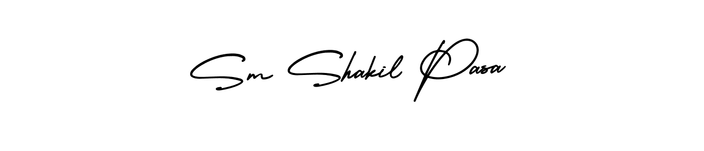 Make a beautiful signature design for name Sm Shakil Pasa. With this signature (AmerikaSignatureDemo-Regular) style, you can create a handwritten signature for free. Sm Shakil Pasa signature style 3 images and pictures png