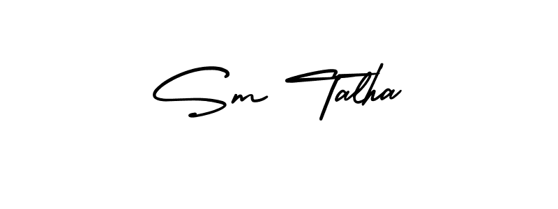 How to Draw Sm Talha signature style? AmerikaSignatureDemo-Regular is a latest design signature styles for name Sm Talha. Sm Talha signature style 3 images and pictures png