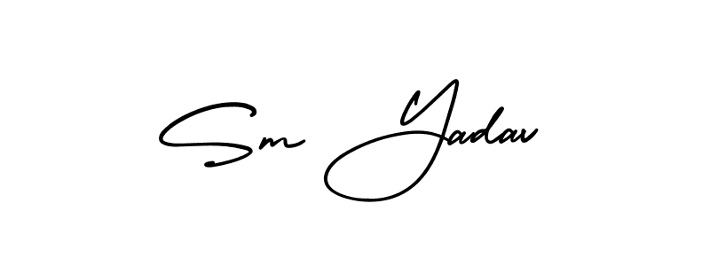 Design your own signature with our free online signature maker. With this signature software, you can create a handwritten (AmerikaSignatureDemo-Regular) signature for name Sm Yadav. Sm Yadav signature style 3 images and pictures png