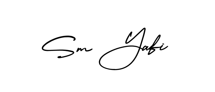 Sm Yafi stylish signature style. Best Handwritten Sign (AmerikaSignatureDemo-Regular) for my name. Handwritten Signature Collection Ideas for my name Sm Yafi. Sm Yafi signature style 3 images and pictures png