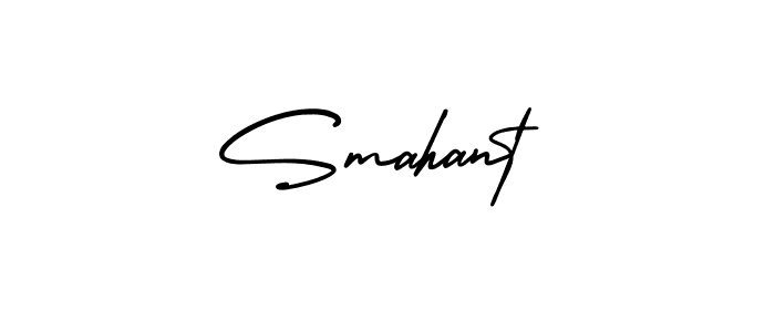 How to Draw Smahant signature style? AmerikaSignatureDemo-Regular is a latest design signature styles for name Smahant. Smahant signature style 3 images and pictures png