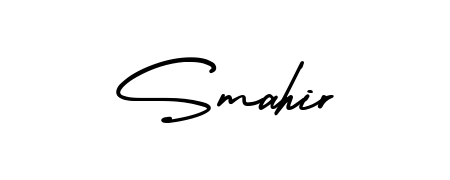 A stylish, flowing autograph style designed for name Smahir using AmerikaSignatureDemo-Regular typography. Perfect for digital creative projects. Smahir signature style 3 images and pictures png