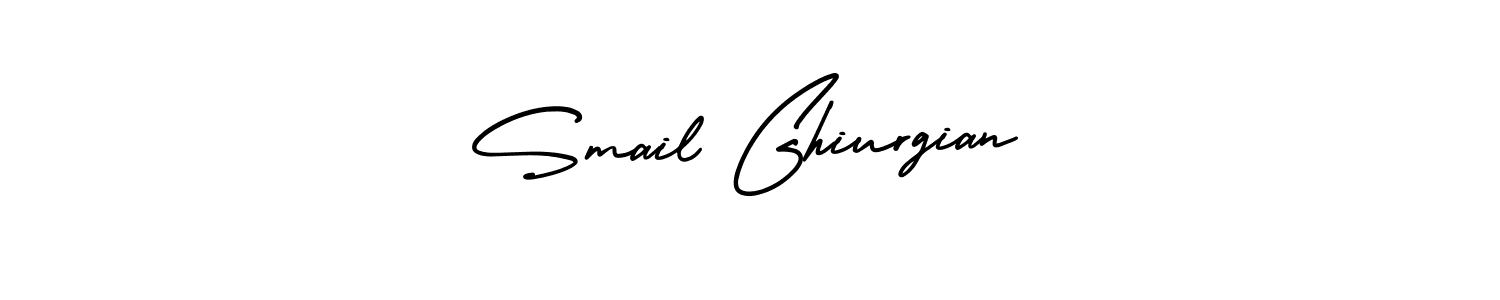 How to Draw Smail Ghiurgian signature style? AmerikaSignatureDemo-Regular is a latest design signature styles for name Smail Ghiurgian. Smail Ghiurgian signature style 3 images and pictures png