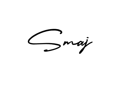 Create a beautiful signature design for name Smaj. With this signature (AmerikaSignatureDemo-Regular) fonts, you can make a handwritten signature for free. Smaj signature style 3 images and pictures png