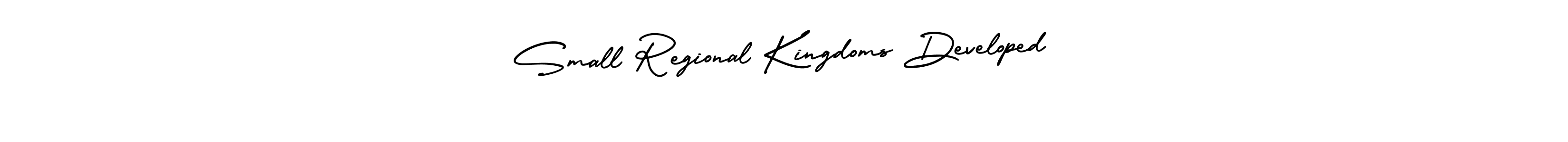 You should practise on your own different ways (AmerikaSignatureDemo-Regular) to write your name (Small Regional Kingdoms Developed) in signature. don't let someone else do it for you. Small Regional Kingdoms Developed signature style 3 images and pictures png