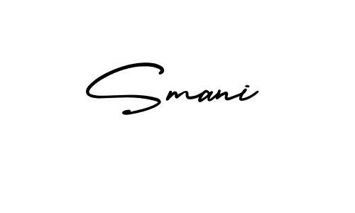 How to Draw Smani signature style? AmerikaSignatureDemo-Regular is a latest design signature styles for name Smani. Smani signature style 3 images and pictures png