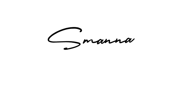 It looks lik you need a new signature style for name Smanna. Design unique handwritten (AmerikaSignatureDemo-Regular) signature with our free signature maker in just a few clicks. Smanna signature style 3 images and pictures png