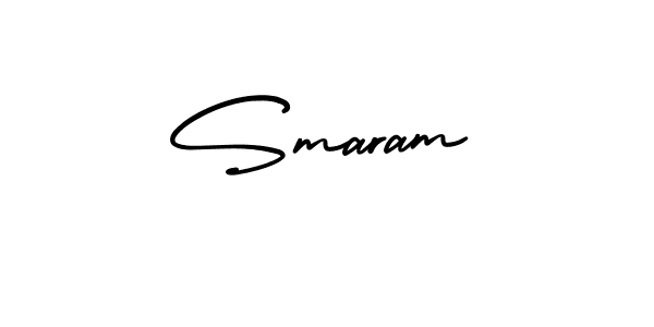 It looks lik you need a new signature style for name Smaram. Design unique handwritten (AmerikaSignatureDemo-Regular) signature with our free signature maker in just a few clicks. Smaram signature style 3 images and pictures png